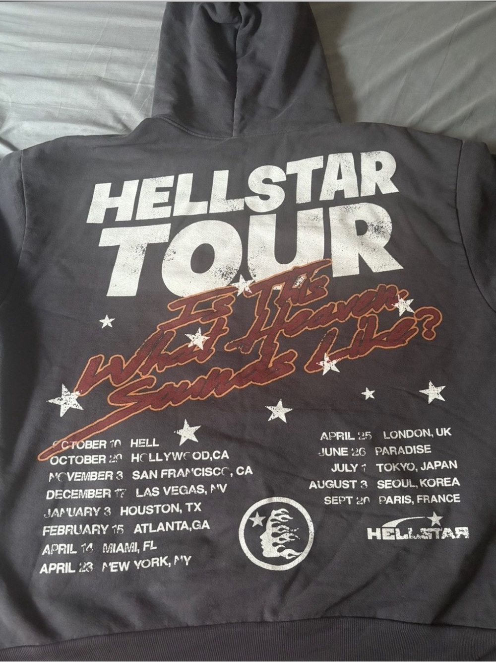 Hellstar Tour Black Graphic Hoodie